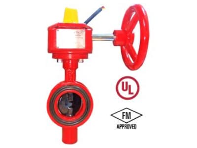 Butterfly Valve With Tamper Switch Wafer Type 300Psig UL/FM LIV-BFV-DI-DFM-001