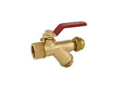 1085A Bronze Ball Valve With Integral Strainer & Flare Nut (Mixed Ends)